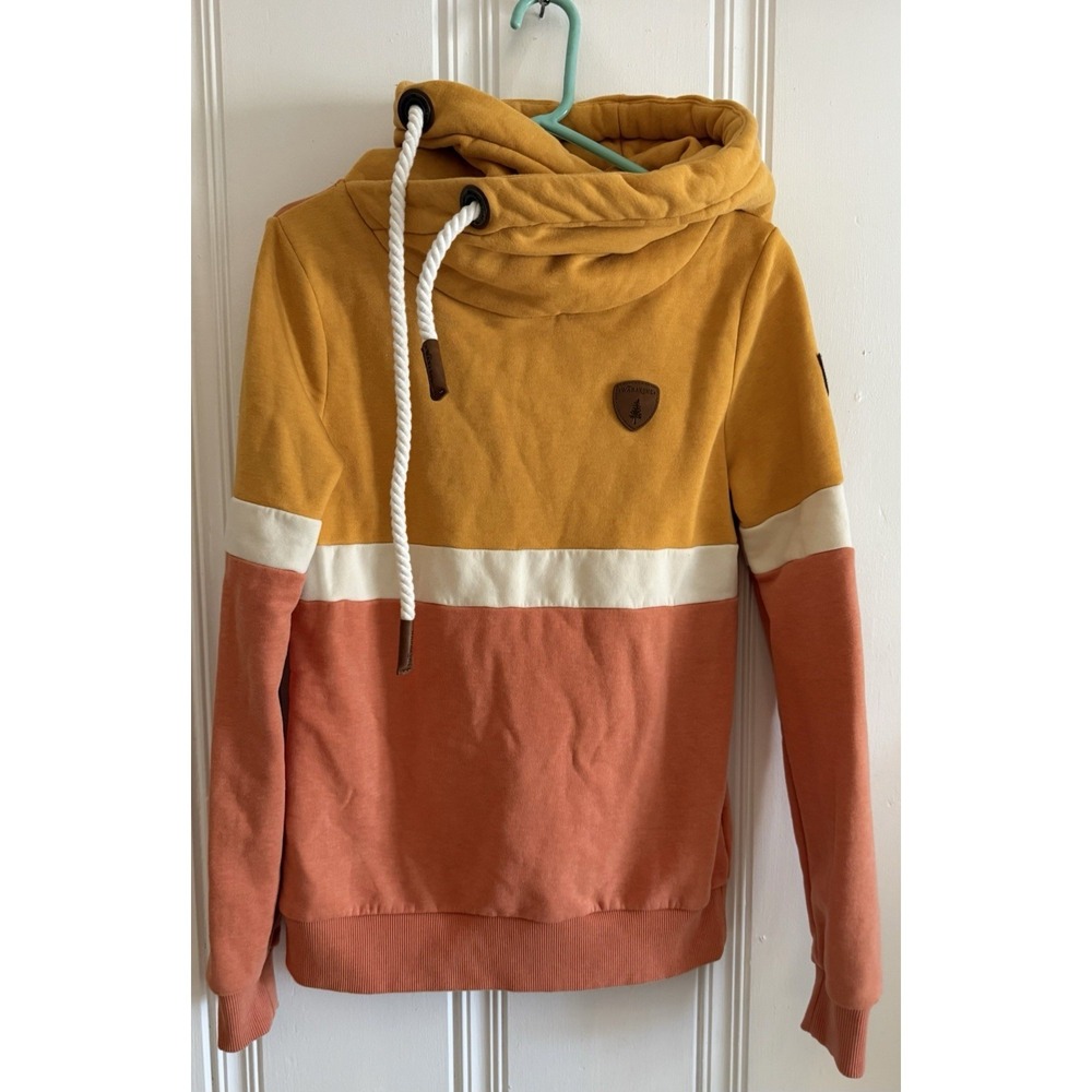 WANAKOME Shana Hoodie Sunflower Colorblock Heavy Warm Women's Size S